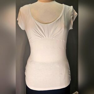 Ann Taylor ladies white cap sleeve blouse